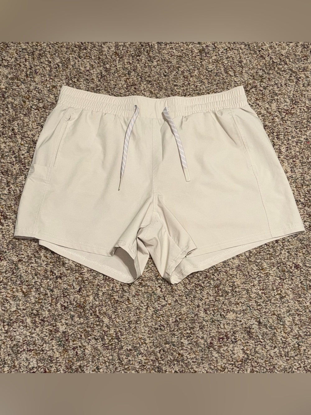 Women's size large shorts Cream Athletic Drawstring Shorts pacific trail